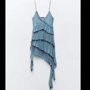 Pleated Asymmetric dress ZARA